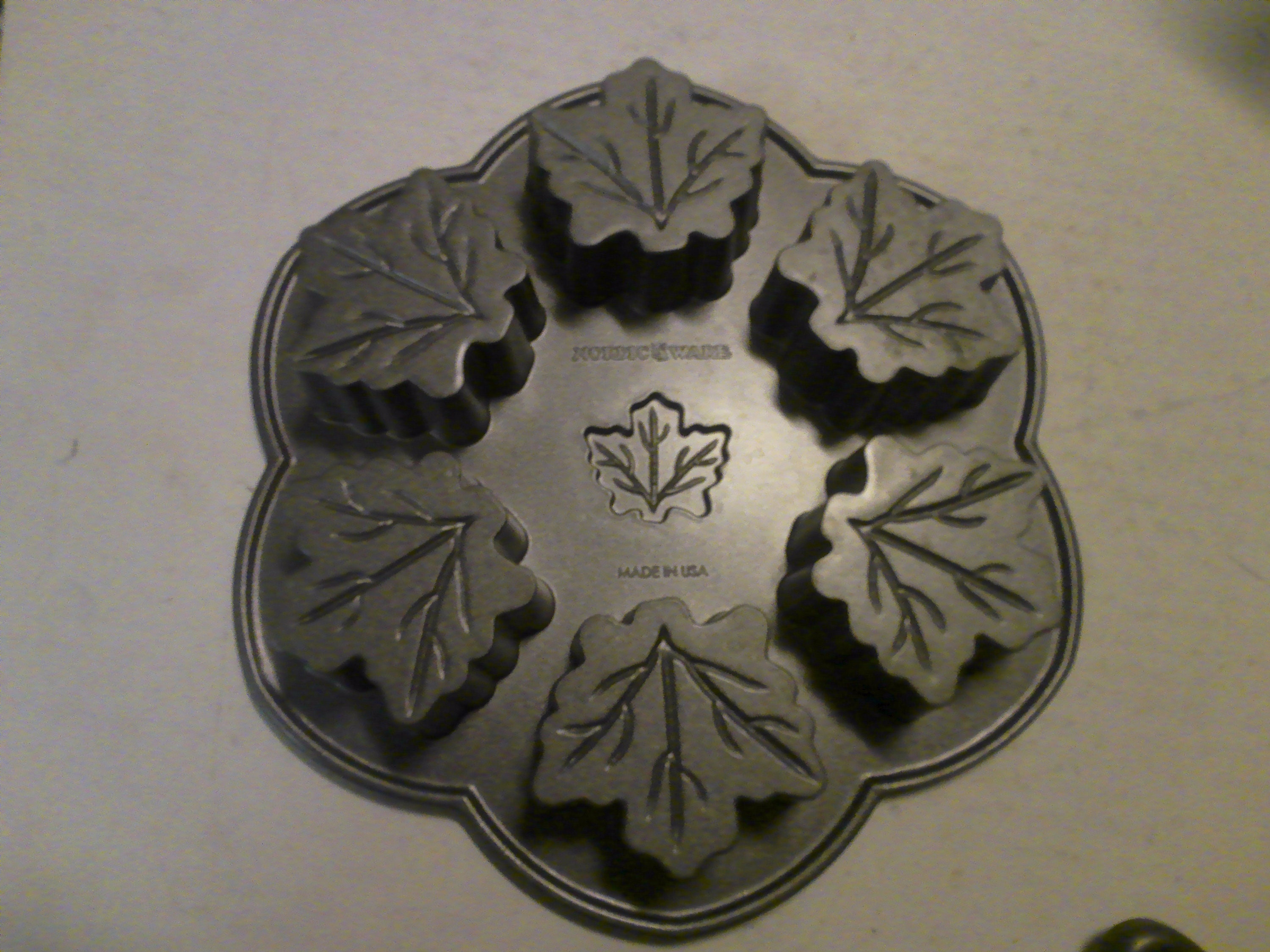 Nordic Ware Maple Leaf Muffin Pan - Makes 6 Muffins or Biscuits