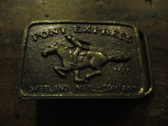 Pony express belt buckle cheap