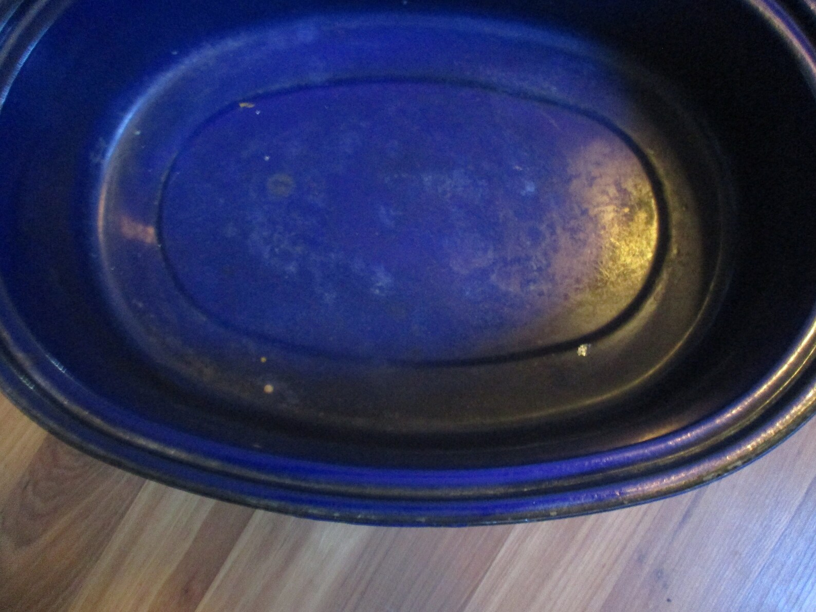 Blue Enamel Roasting Pan and Lid W/ Inner Grate Fun Etsy
