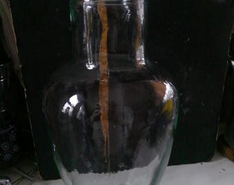 Italian Rosenthal Netter 15.5" Olive Jar Vase - Large cast glass urn shaped vase