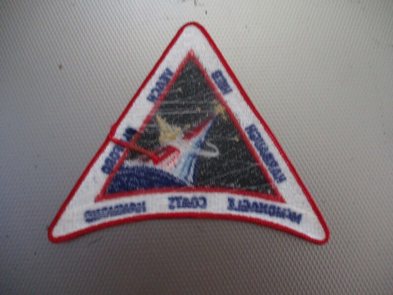 Triangular Space Patch Space Shuttle Mission Patch Patch - Fun Vintage Triangular Form in ...