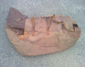 WW1 Era US Army Medical Department Bedding Case - Leather
