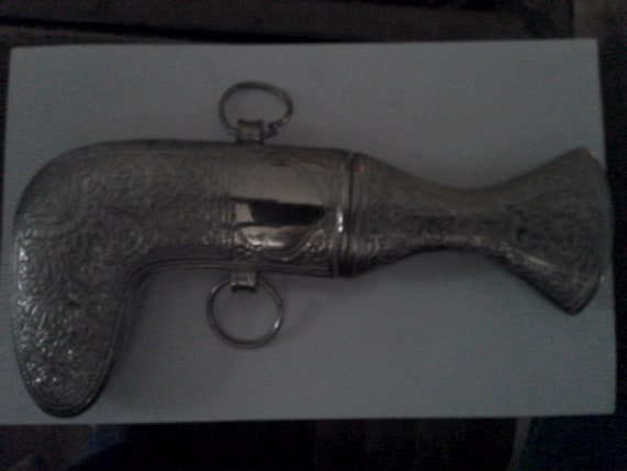 Jambiya Dagger - 7.5" silver brass form with orna… - image 3