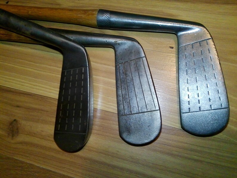 Antique Hickory Shaft Putters - Set of 3 Rt Handed Putters Approx 36 ...