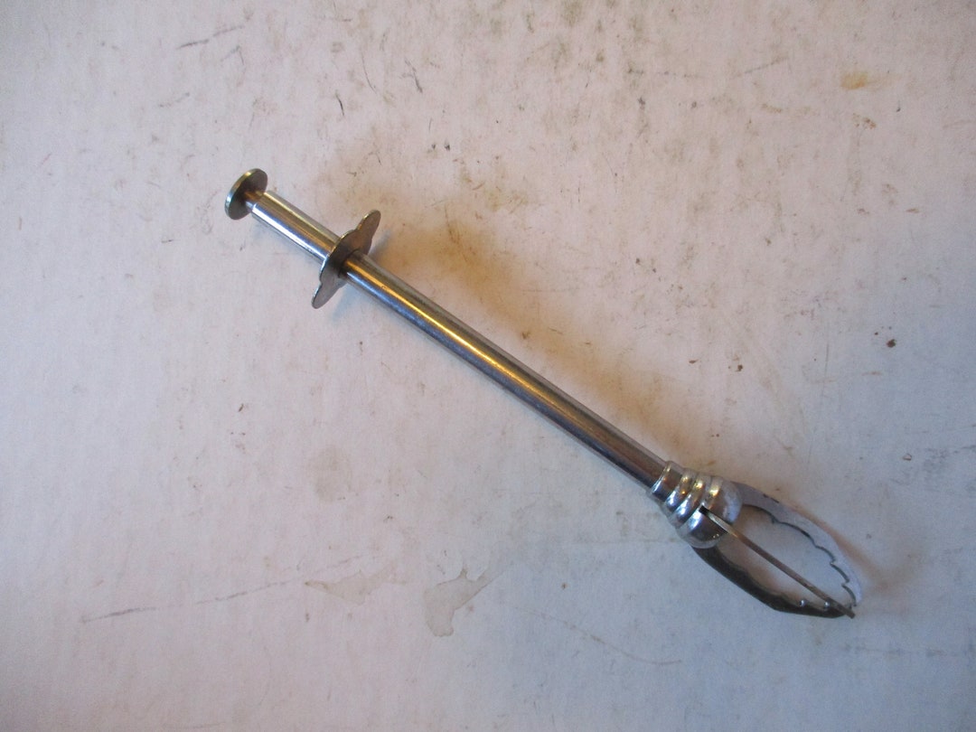 Silver Plate Bar Tool Tea Service Sugar Cube Grabber 6.75 Modern Form