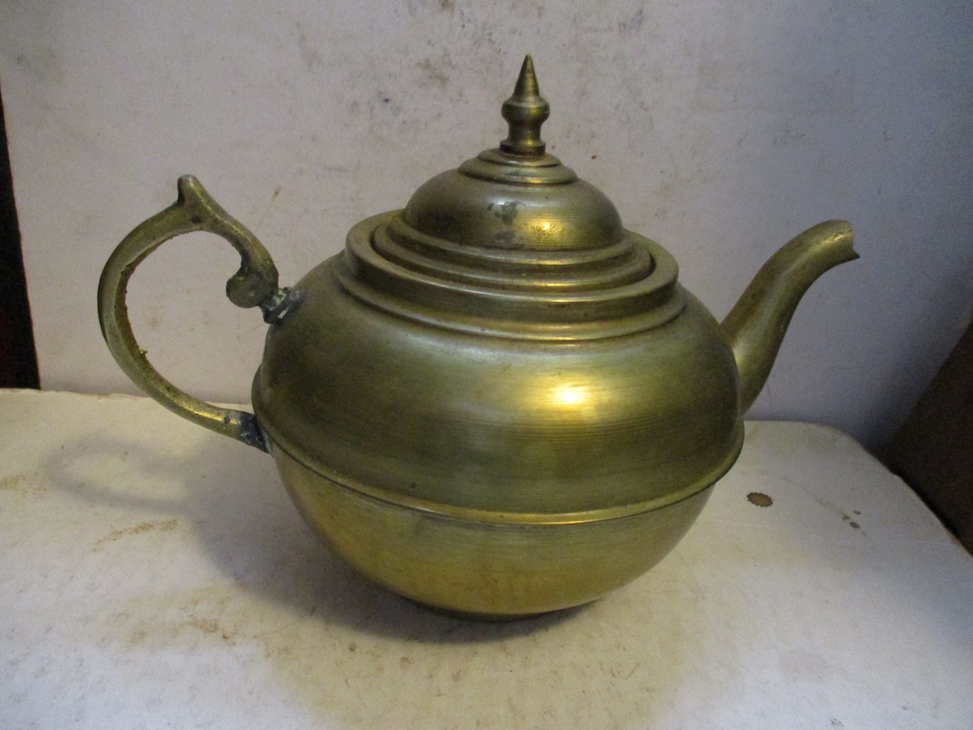 Antique Copper Teapot Kettle Stylish and Functional 48 Oz. Etsy