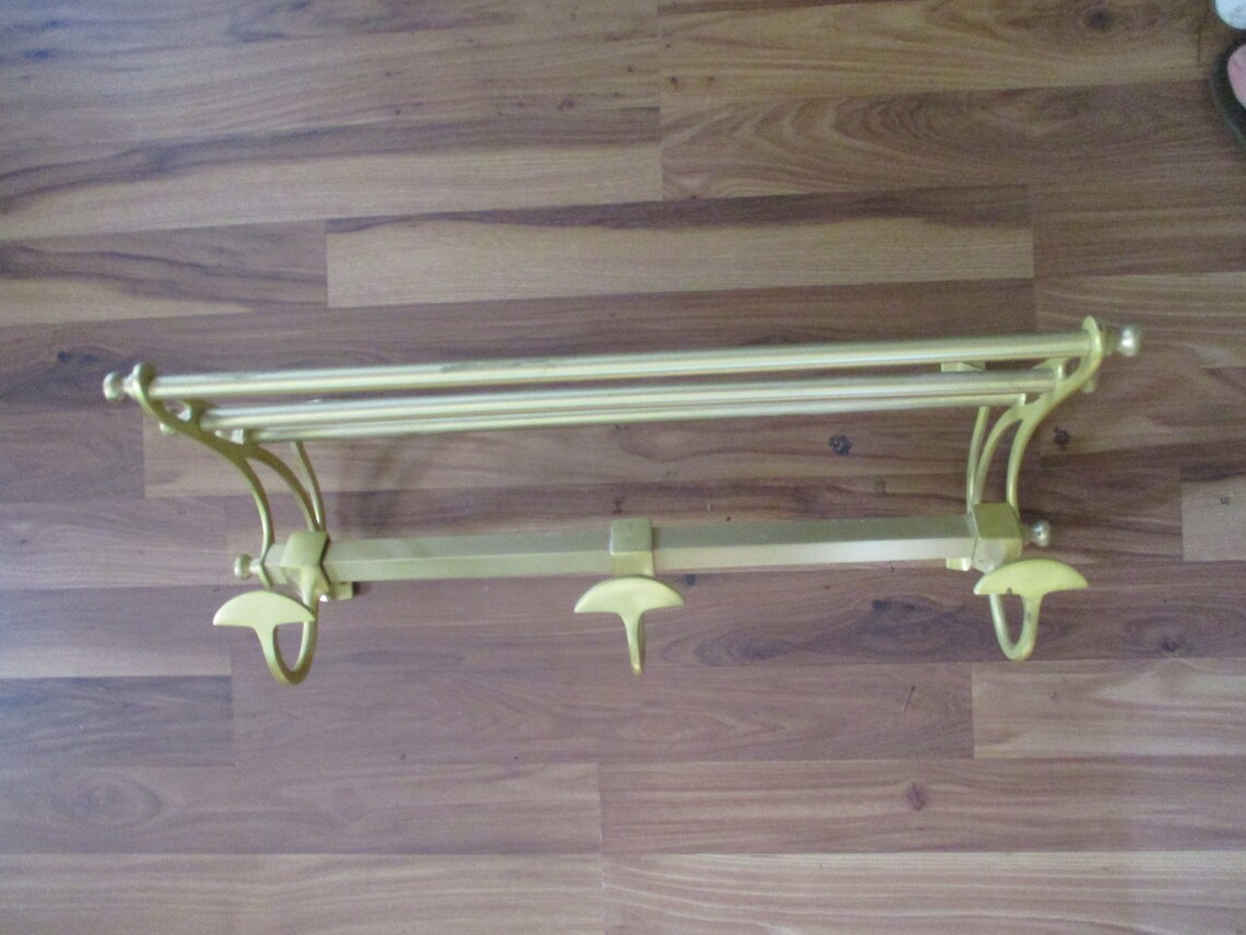 Railroad Style Shelf and Towel Rack streamlined rod form Etsy