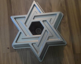 Star of David style Bundt Pan by Nordicware - makes form 11" diam x 4" deep tiered cake - like new non-stick form for Hanukkah/Sedar