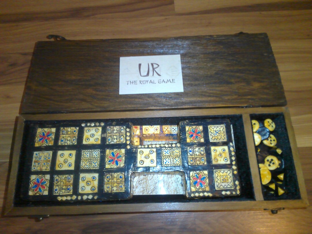The Game of UR Deluxe Hand Made Set and Case of Centuries Old Game ...