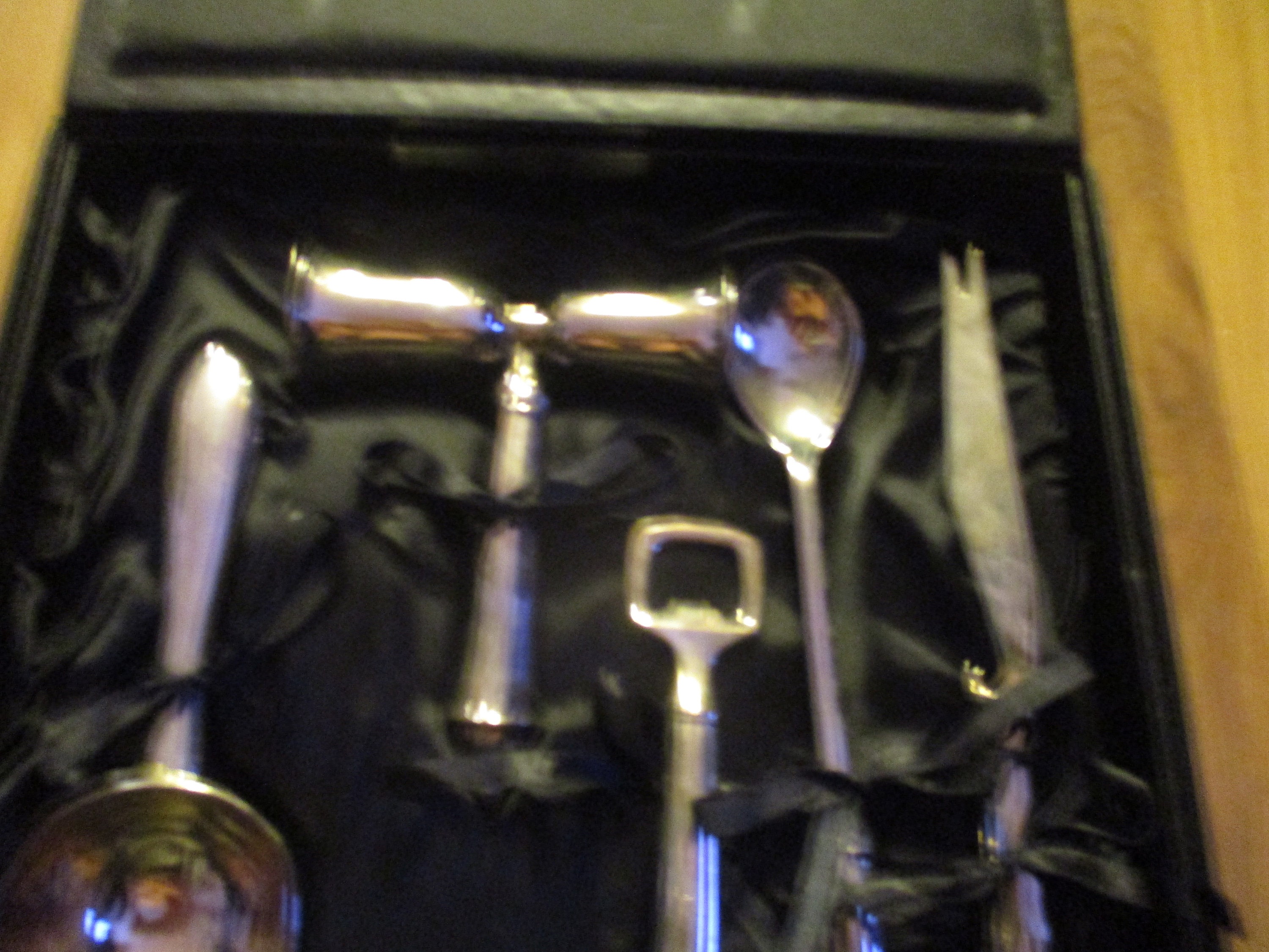 Towle Silverplate 5 Piece Bar Set - Scoop, Jigger, Skewer
