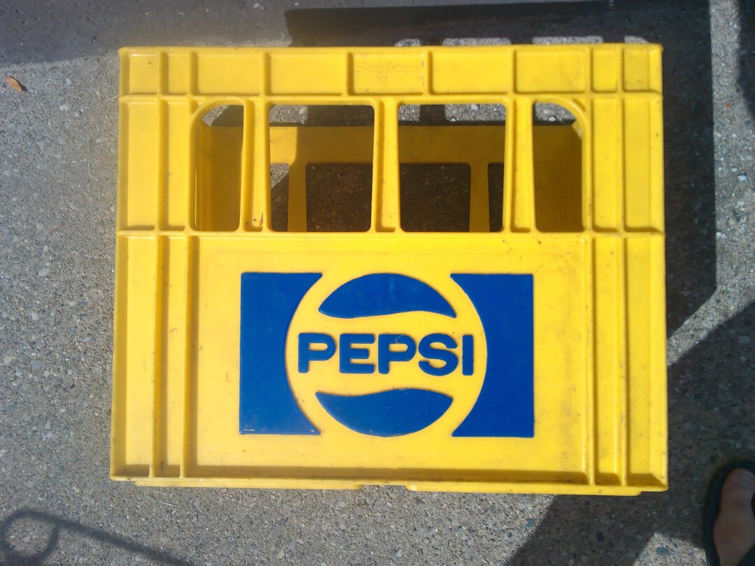 Pepsi Canada Plastic Crate - Unusual Size With Vibrant Color and