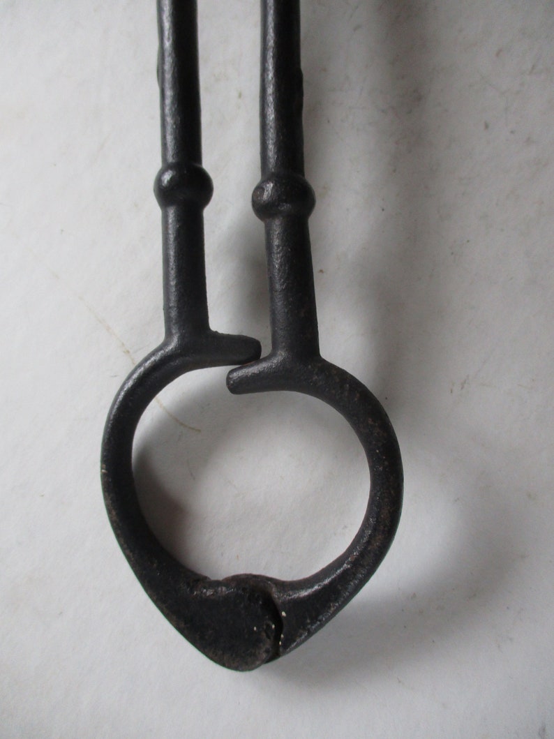Cast Iron Coal Tongs 13 Long Fun Functional Antique Etsy