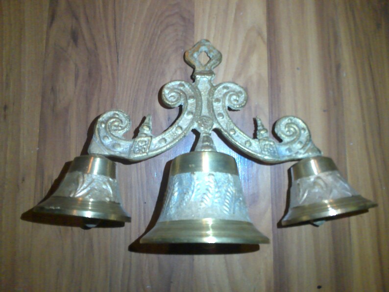 Antique Catholic Processional Bell - Unusual, Ornate and Rare 4