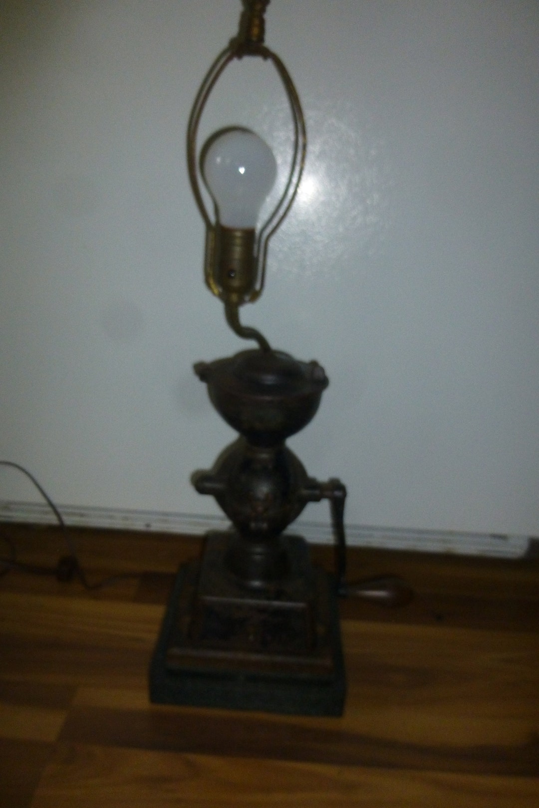Cast Iron Coffee Grinder Lamp 1873 Enterprise Mfg Co of Etsy