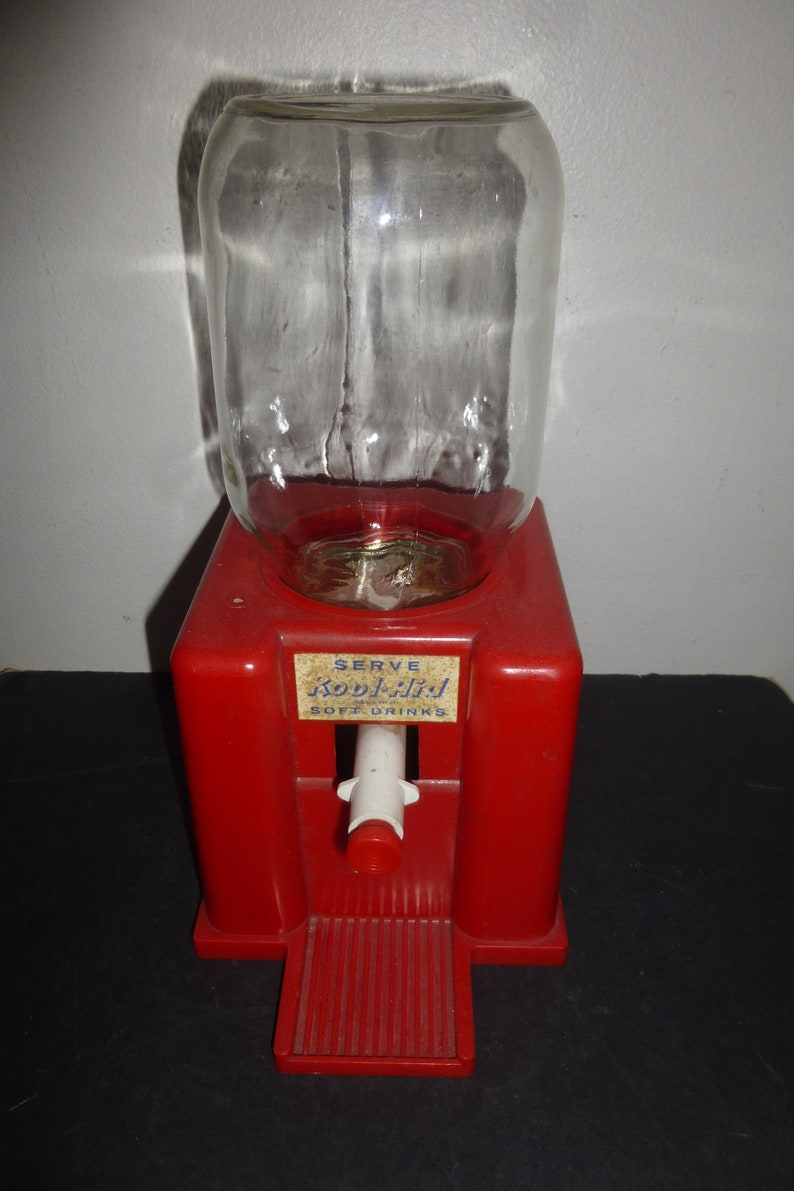 KoolAid Vintage Childs Plastic and Glass Kool Aid Dispenser Etsy