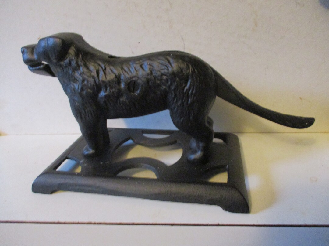 Cast Iron Dog Nutcracker Victorian Eratabletop Form W 10 Long Heavy