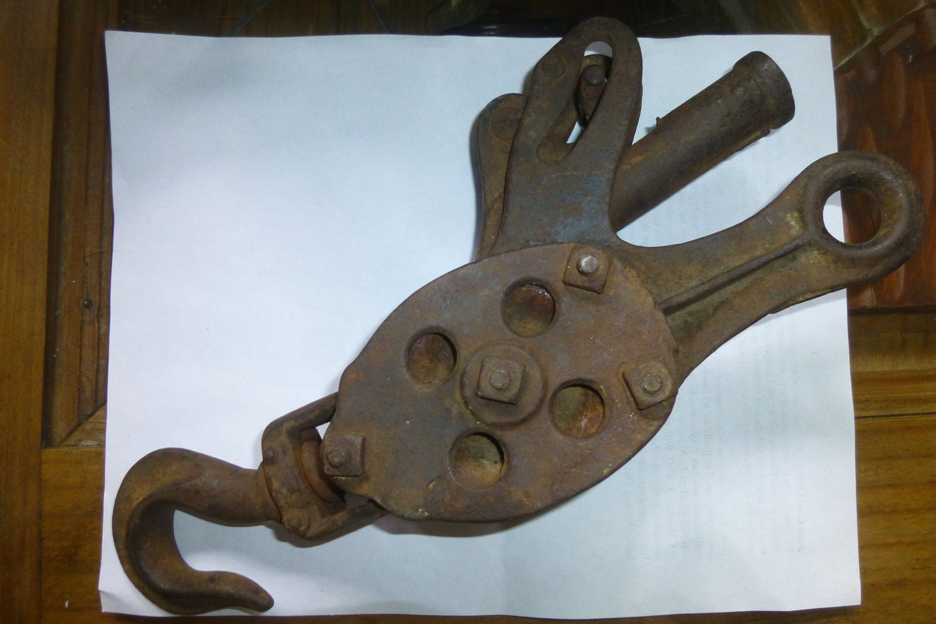 Antique Cast Iron 2 Wheel Pulley With Brake System Rare and Etsy