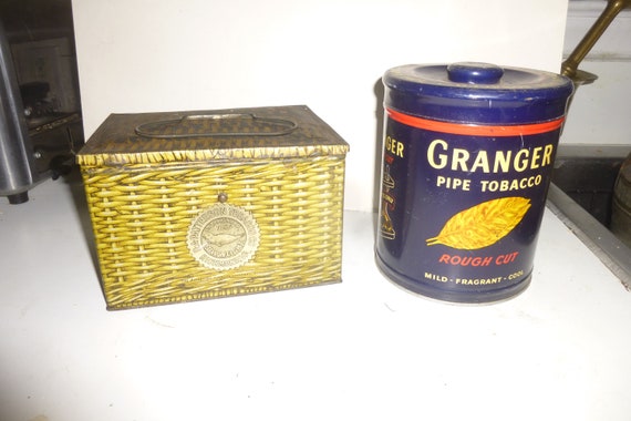 Vintage Tobacco Tins - Set of 2 - Granger Pipe Tobacco - Patterson's Seal  Cut Plug - Rare Forms Great Graphics