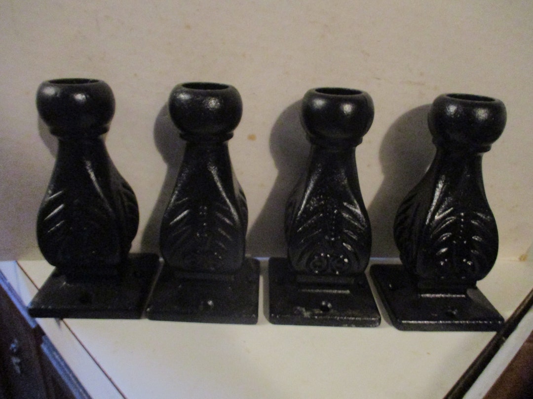Cast Iron Railing Bases - Set of 4 Victorian Style Forms for 1