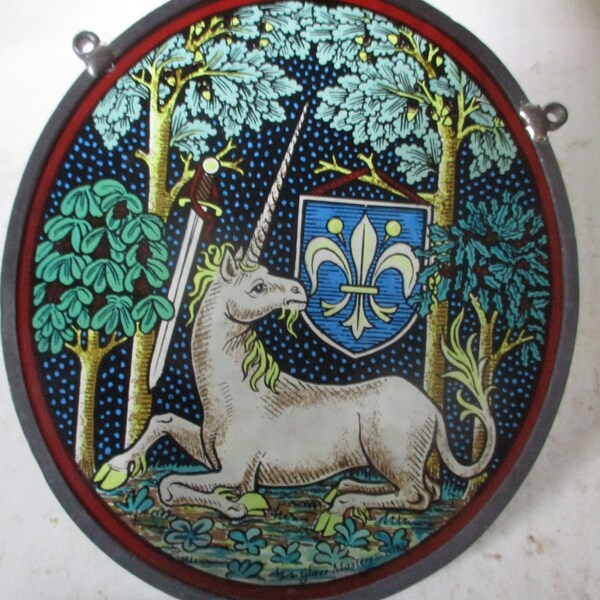 Unicorn Stained Glass Pattern Etsy