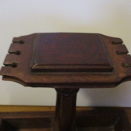 Antique Edwardian English shops Indoor Planter - 2 section lined form with neoclassical pillar to hold vines and shoots - 17.25