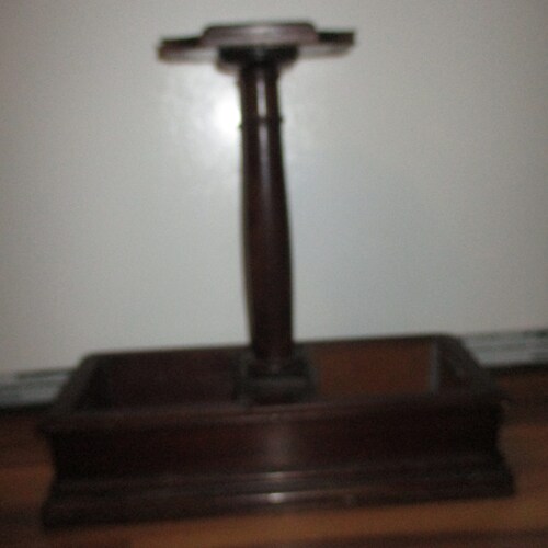 Antique Edwardian English shops Indoor Planter - 2 section lined form with neoclassical pillar to hold vines and shoots - 17.25