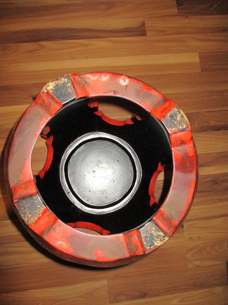 Painted Lacquer End Table Unusual Cinnabar Painted Floral Etsy