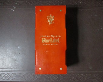 Johnnie Walker Blue Label Presentation Box - Fun vintage form for storage and decor - SOLD EMPTY -