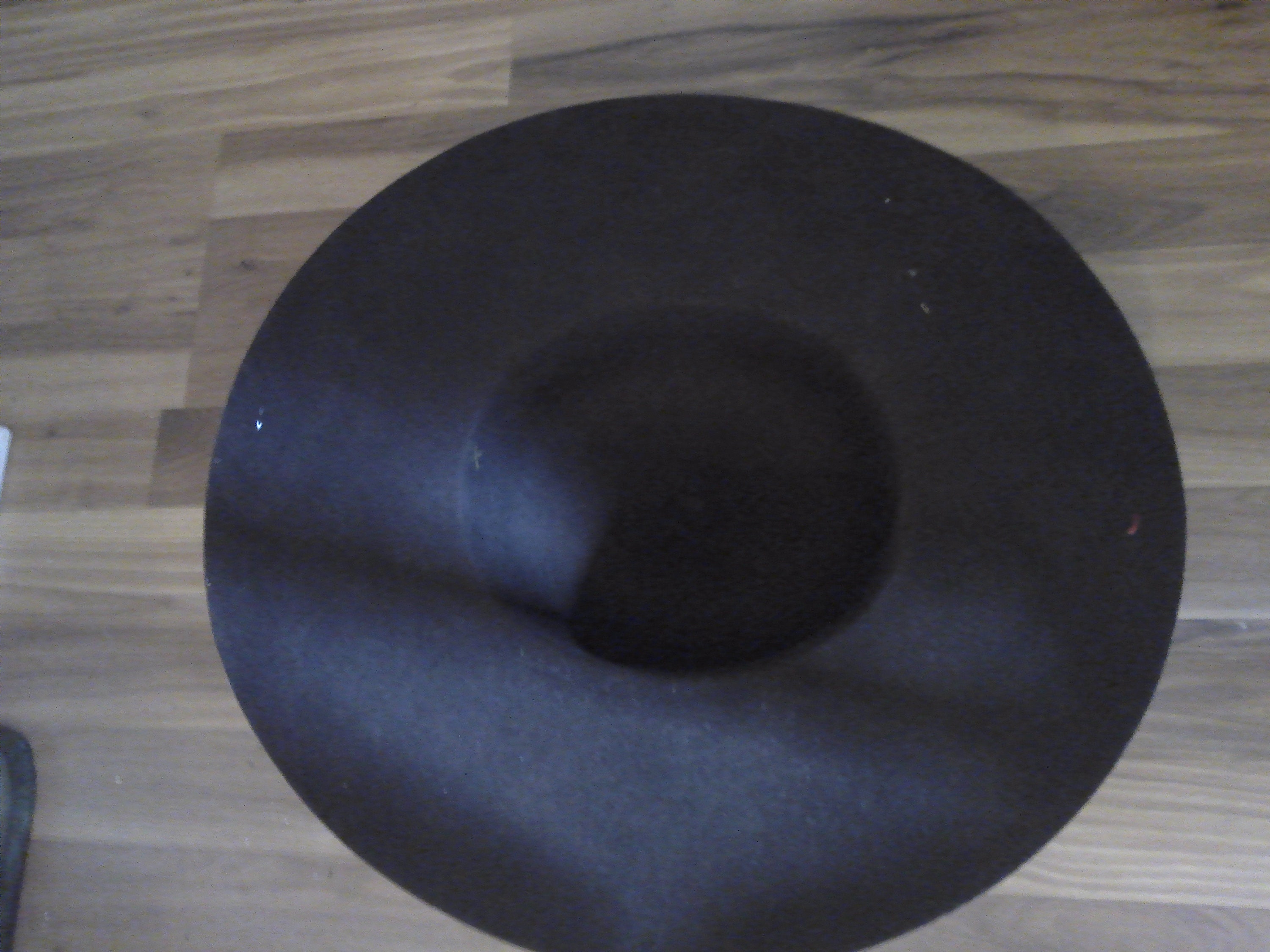 Amish Flat Brim Dome Hat- Size 7-7/8 - New Unused Black Form