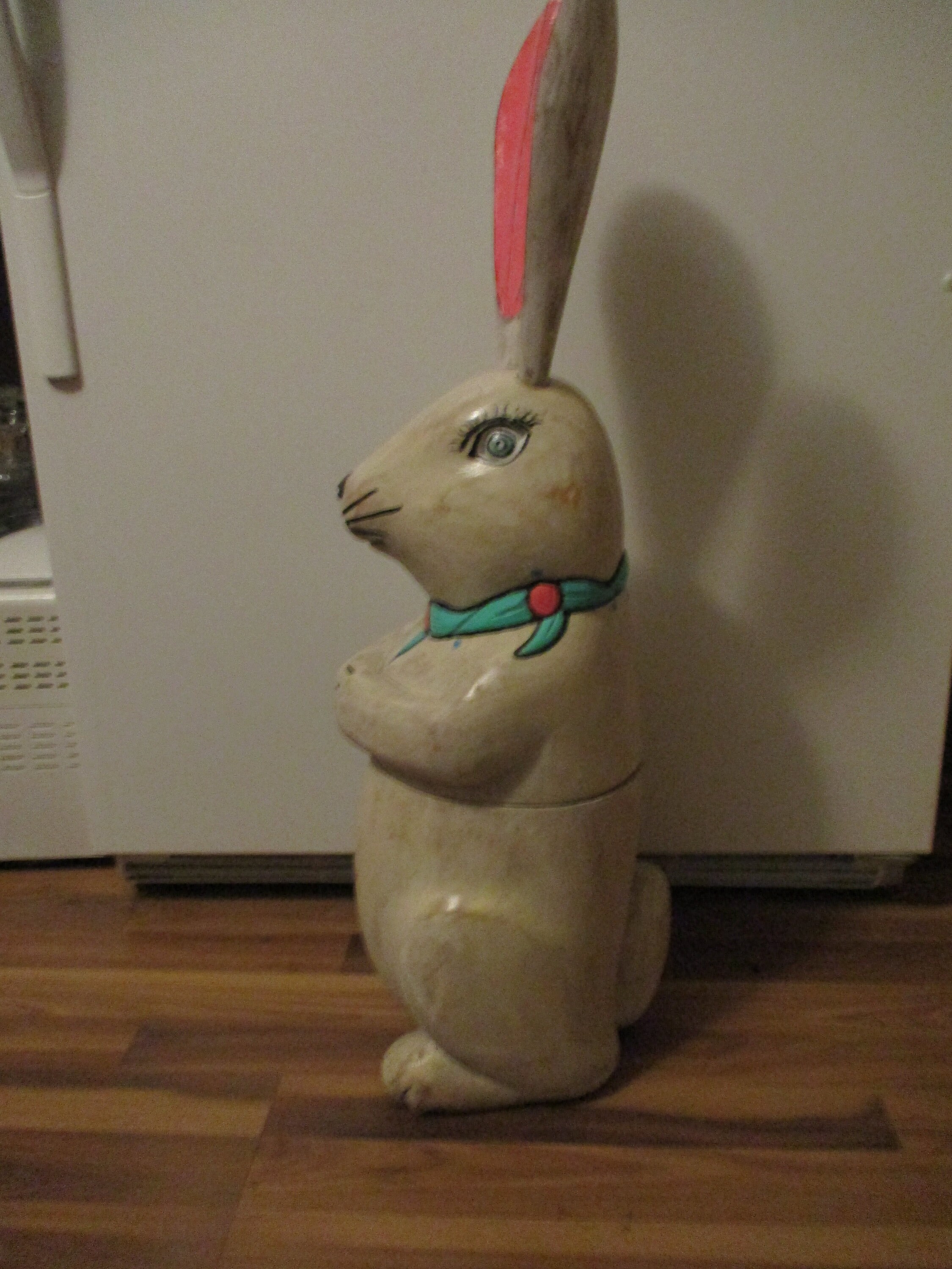 Carved Wood Rabbit 32 Primitive Wood Carved Box Form Etsy