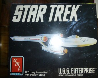 Starship Enterprise - Vintage Star Trek Model - 1980s New in Unopened Box by ERTL / AMT