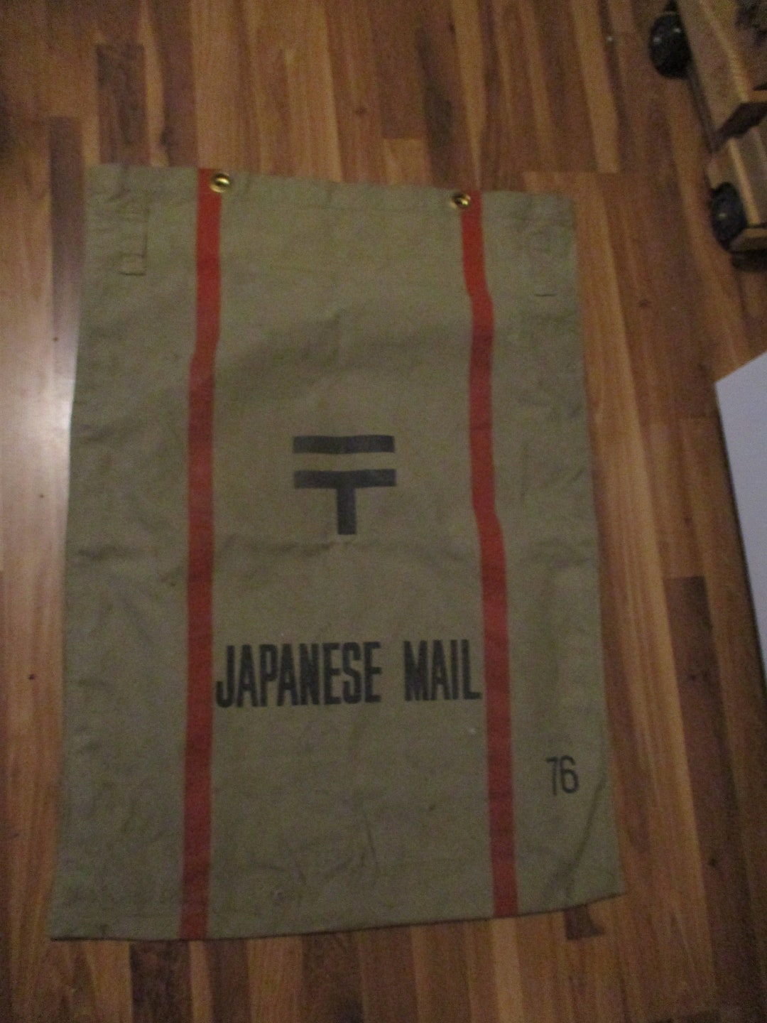 Japanese Mail Bag WW2 Era Canvas Bag 28 X 39 for Wartime International Mail Fun Functional Form