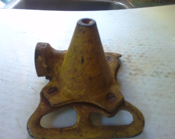 Cast iron Garden Sprinkler - very rare yellow dome form by T. McOuat and Son of Lachute Canada 5.5" x 4.75" x 3.5" high working form