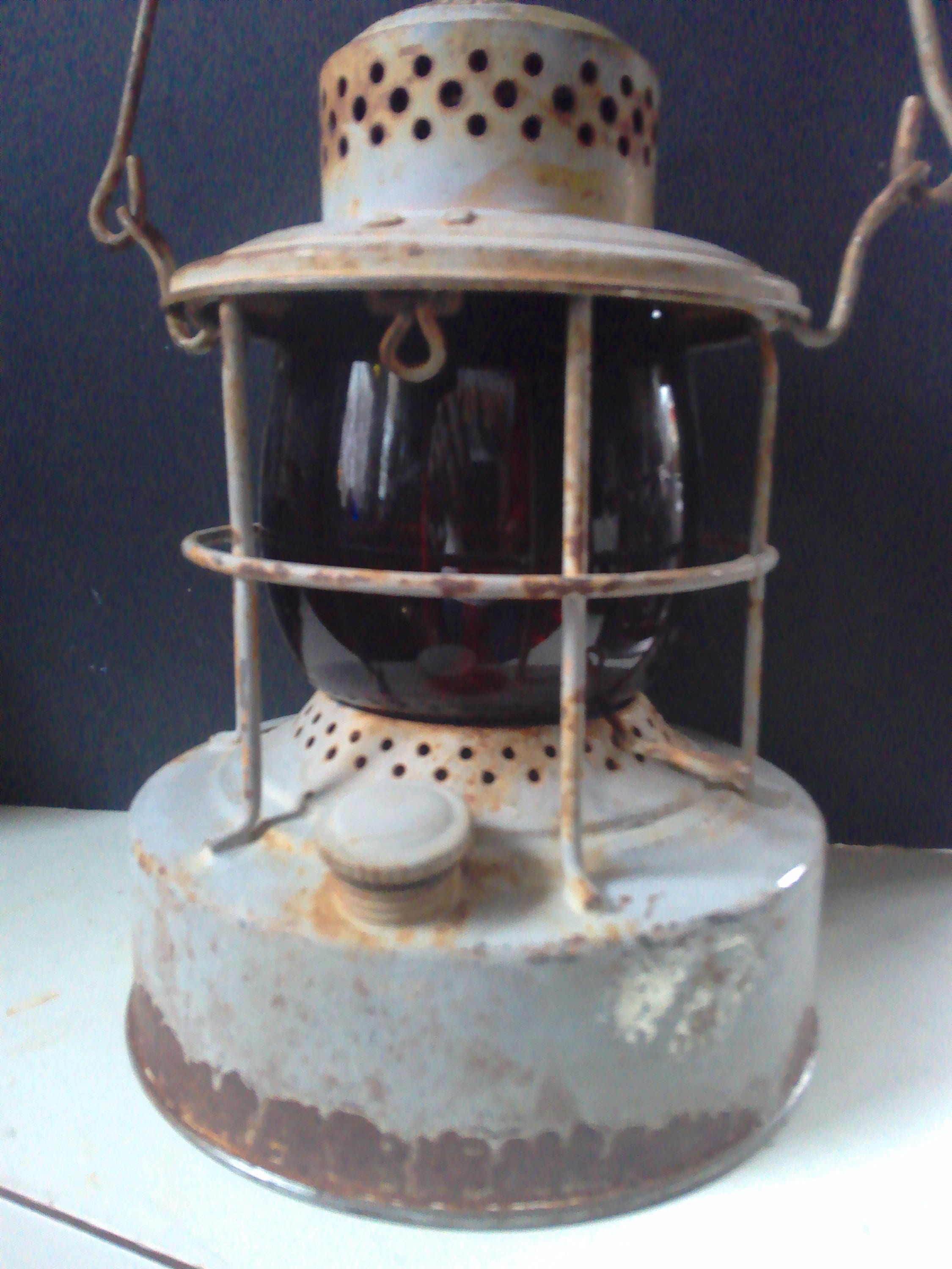 Embury 500 Oil Lantern - Red Globe Safety Form Made for City of ...