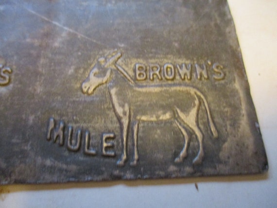 brown's mule plug tobacco Brown's Mule Tobacco Plug Advertising Stamp - 12