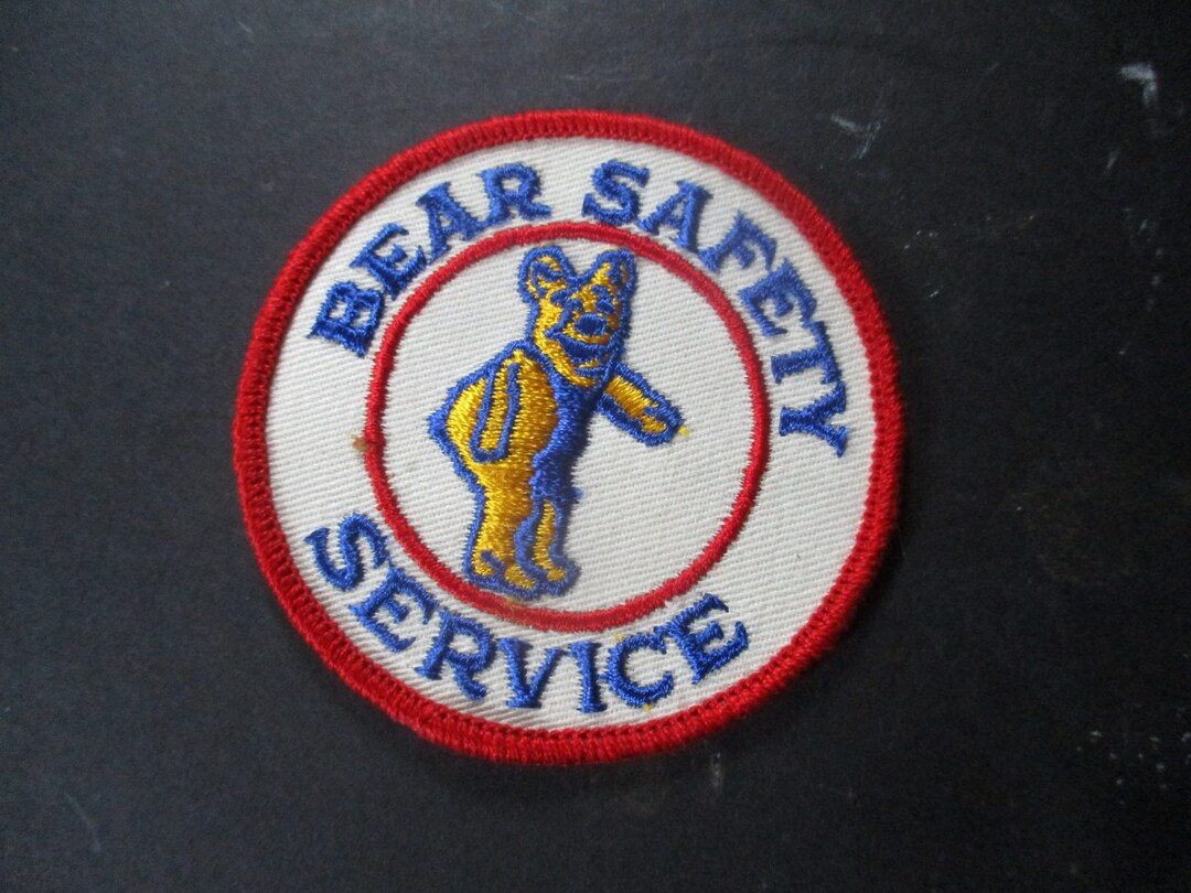 Bear Safety Service Vintage 1970s Bears Automotive Patch Etsy
