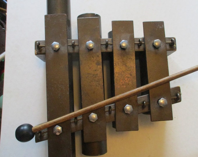 JC Deagan Tube Chimes 4 Note Xylophone Hanging or Tabletop Sold With