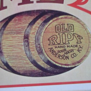 Welcome to the Bar - Old Ripy Sour Mash Bourbon Lithographed Tin Sign ...
