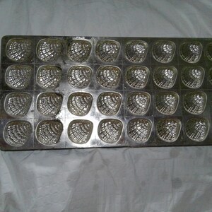 Scallop Shells Chocolate Candy Mold - makes 32 seashell shaped  1.5" diam x .3" deep  - stylish and functional for crafts or decor w/ hanger