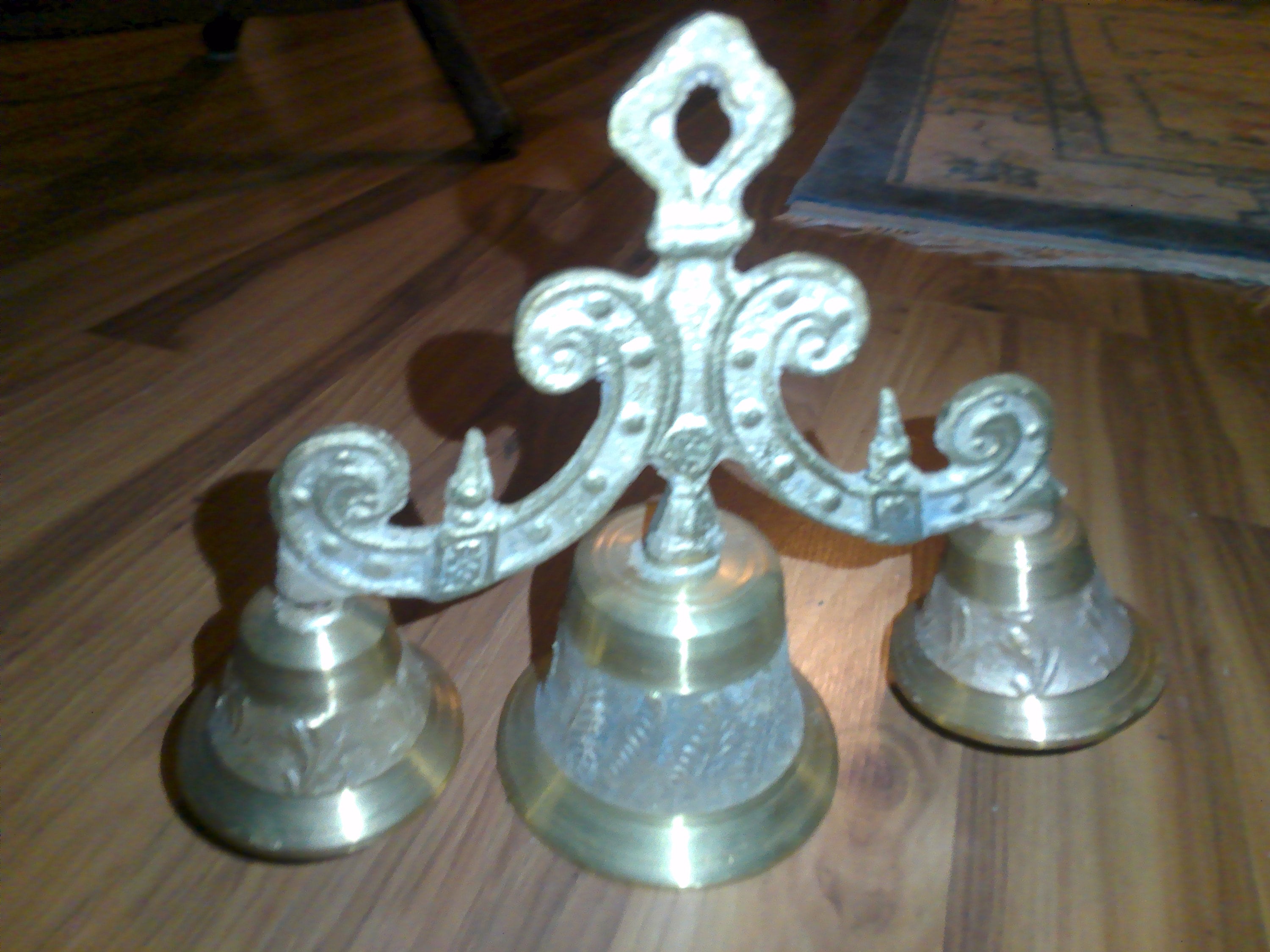 Antique Catholic Processional Bell - Unusual, Ornate and Rare 4