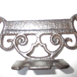 Cast Iron Victorian Boot Scraper - fun functional antique porch decor - 5.5&quot; x 3.25&quot; slotted base for easy mounting