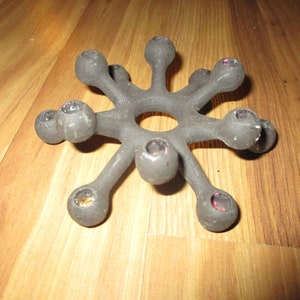 Dansk Spider Tiny Taper Candle Holder - holds 11 candles at once - mid-century Danish Modern form - 4.25&quot; diam.