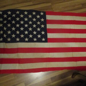 Vintage Linen Flag - Etsy