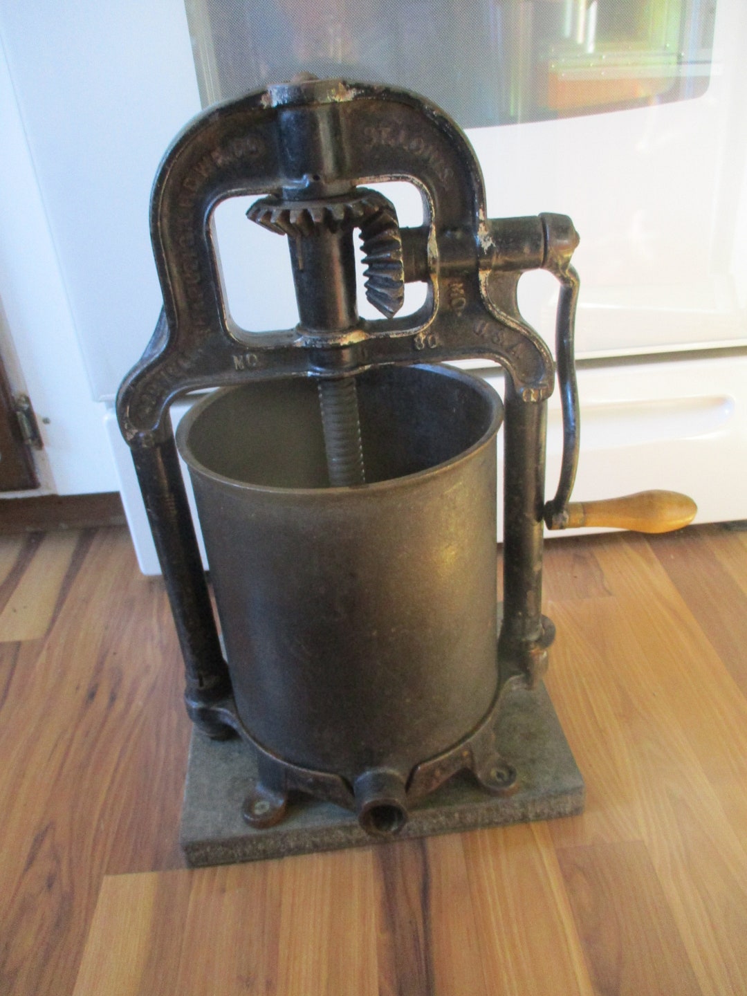 Antique Cast Iron Sausage Stuffer, vintage cast iron tool, meat