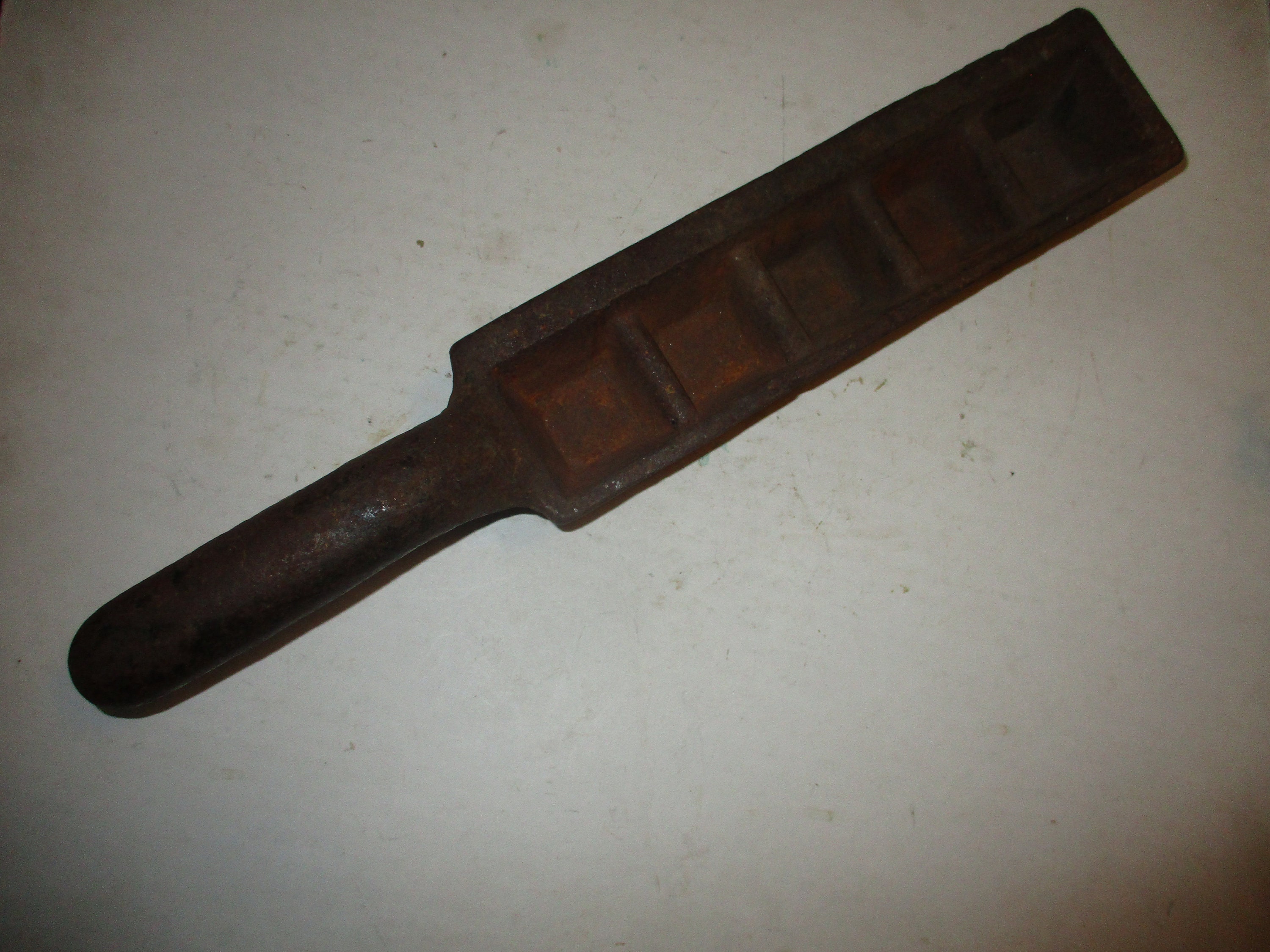 Cast Iron Ingot Mold Open 6 Cavities Combination Wires & Bar Plate Multi Sided