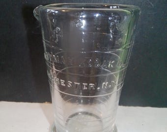 Kodak 4 oz glass measuring cup jigger - Cool antique Eastman Kodak photo lab equipment- Vintage measuring cup with spout