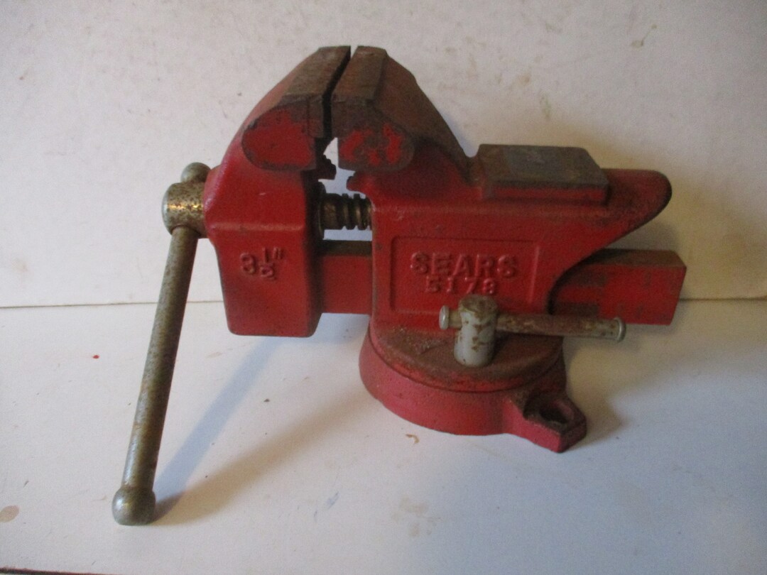 Vintage Tabletop Vise and Anvil Sears Model 5178 Great Condition 3.5