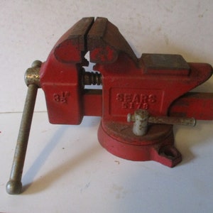 Vintage Table-top Vise and anvil  - Sears Model 5178 - Great condition - 3.5" grip