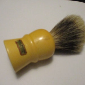 Rooney Badger Fur Shaving Brush - Midcentury English made form with silver tip Badger bristles - great condition rare form