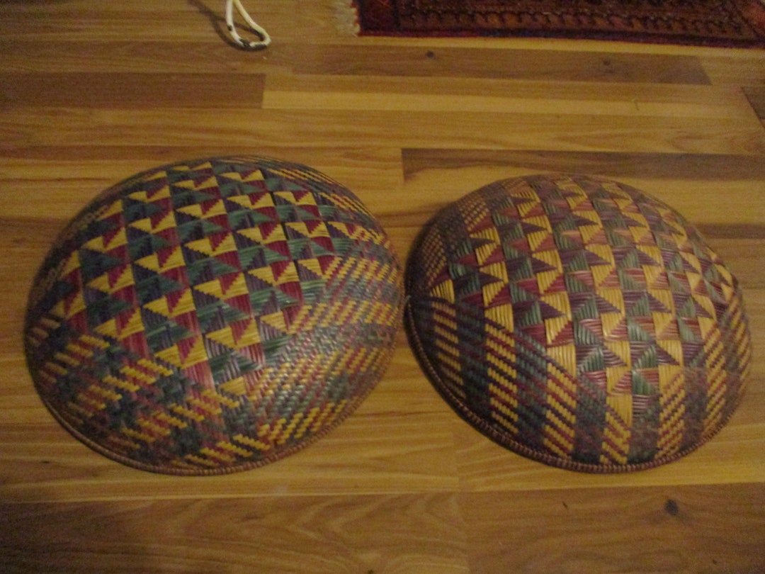 African Batanga Winnowing Baskets Double Basket Form Acts as Etsy